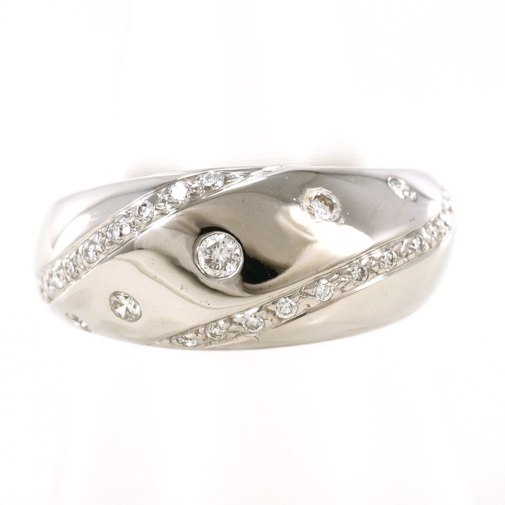 VINTAGE 18k Silver Diamond Ring